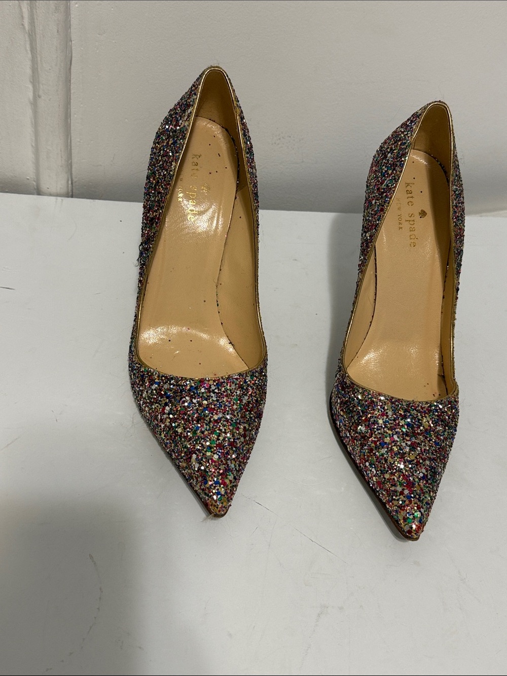 kate spade Multicolor Glitter Pointed Toe Heels